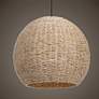1_Uttermost Seagrass Dome 24" Wide Natural Corn Rope Pendant Light