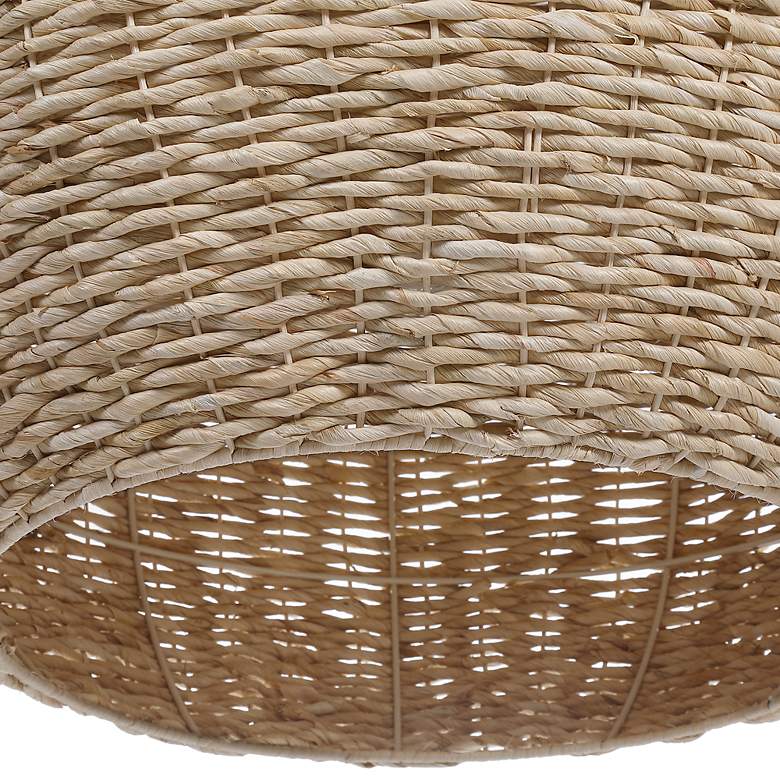 Image 5 Uttermost Seagrass Dome 24" Wide Natural Corn Rope Pendant Light more views