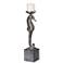 Uttermost Seahorse Silver Champagne Pillar Candle Holder