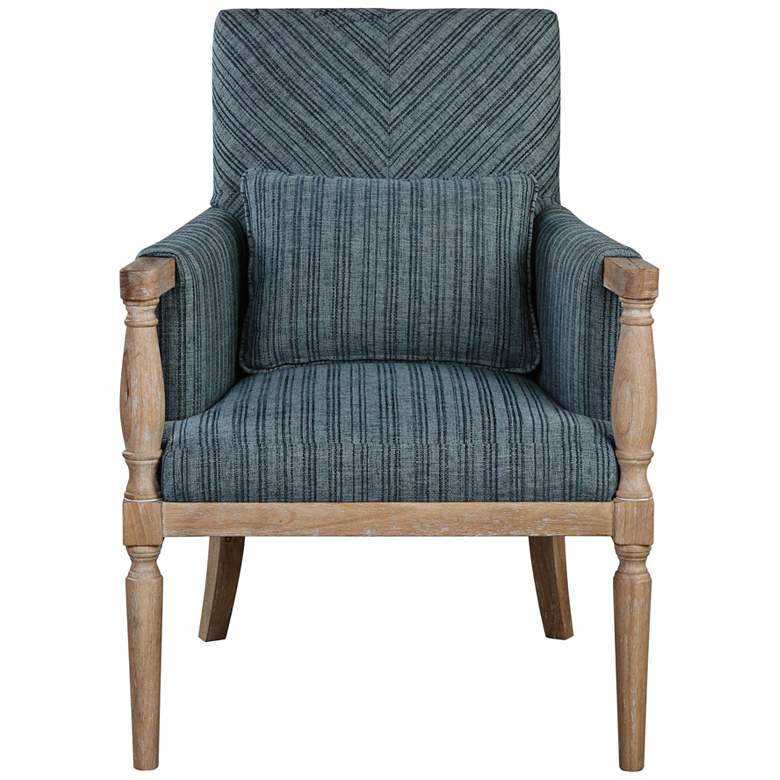 Image 1 Uttermost Seamore Blue and Aqua Pattern Accent Armchair
