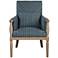 Uttermost Seamore Blue and Aqua Pattern Accent Armchair