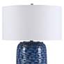 Uttermost Sedna 27" Blue Wavy Texture Ceramic Table Lamp