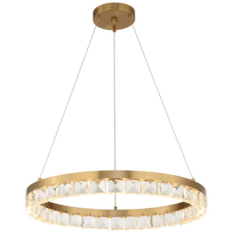 Image 4 Uttermost Segovia 28" Wide Brass LED Chandelier more views