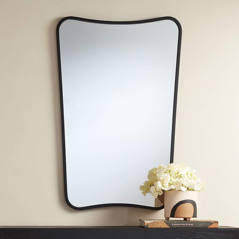 Image 6 Uttermost Segundo Black Metal 22" x 34" Wall Mirrors Set of 2 more views
