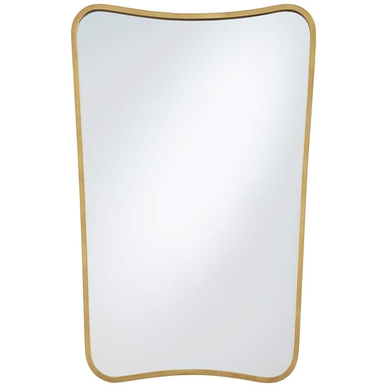 Image 3 Uttermost Segundo Brass Metal 22" x 34" Wall Mirror