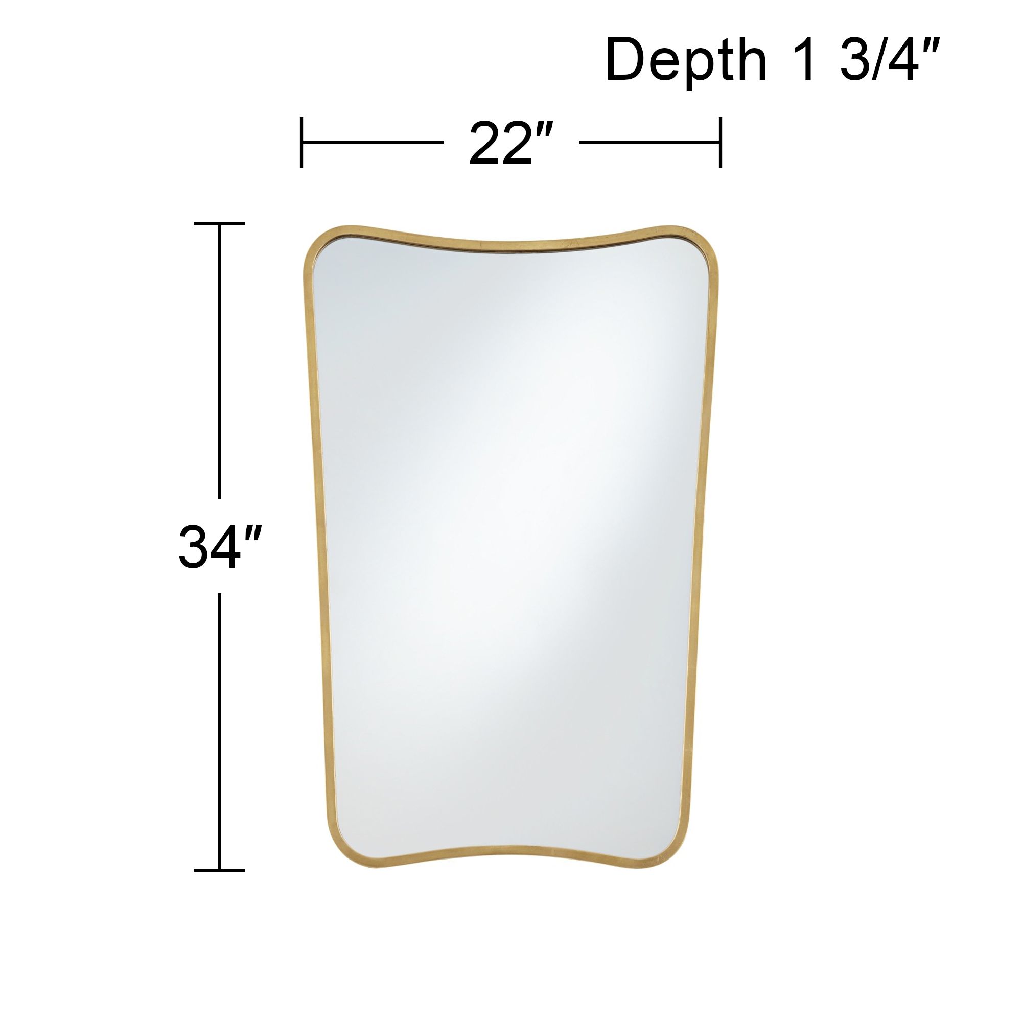 Uttermost Segundo Brass Metal 22" x 34" Wall Mirror in scene