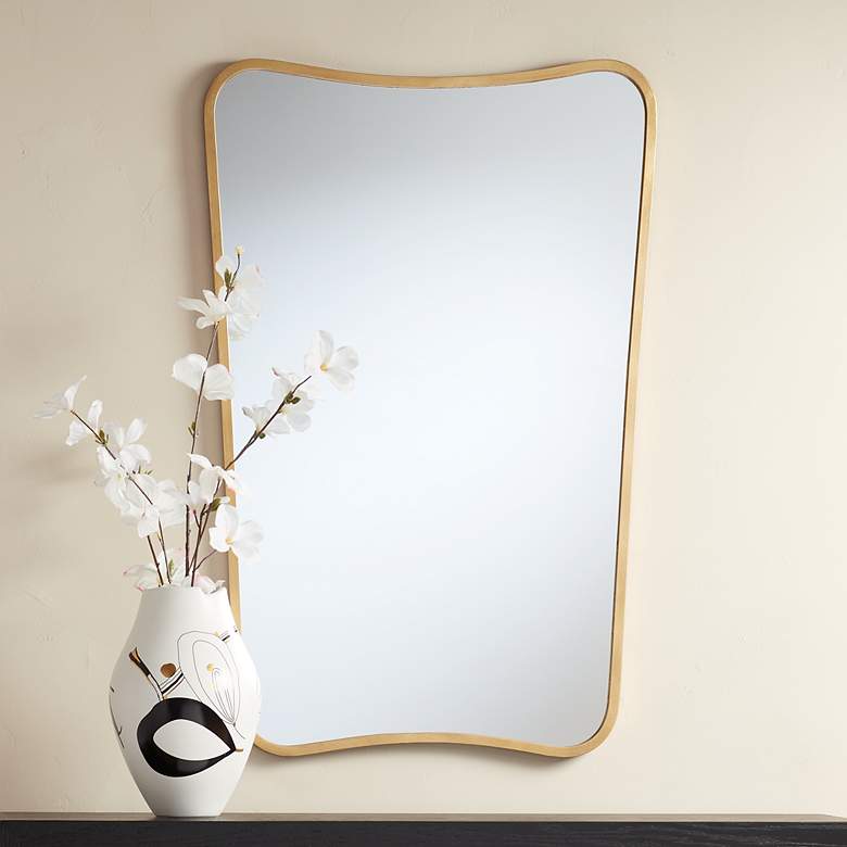 Image 7 Uttermost Segundo Brass Metal 22" x 34" Wall Mirrors Set of 2 more views