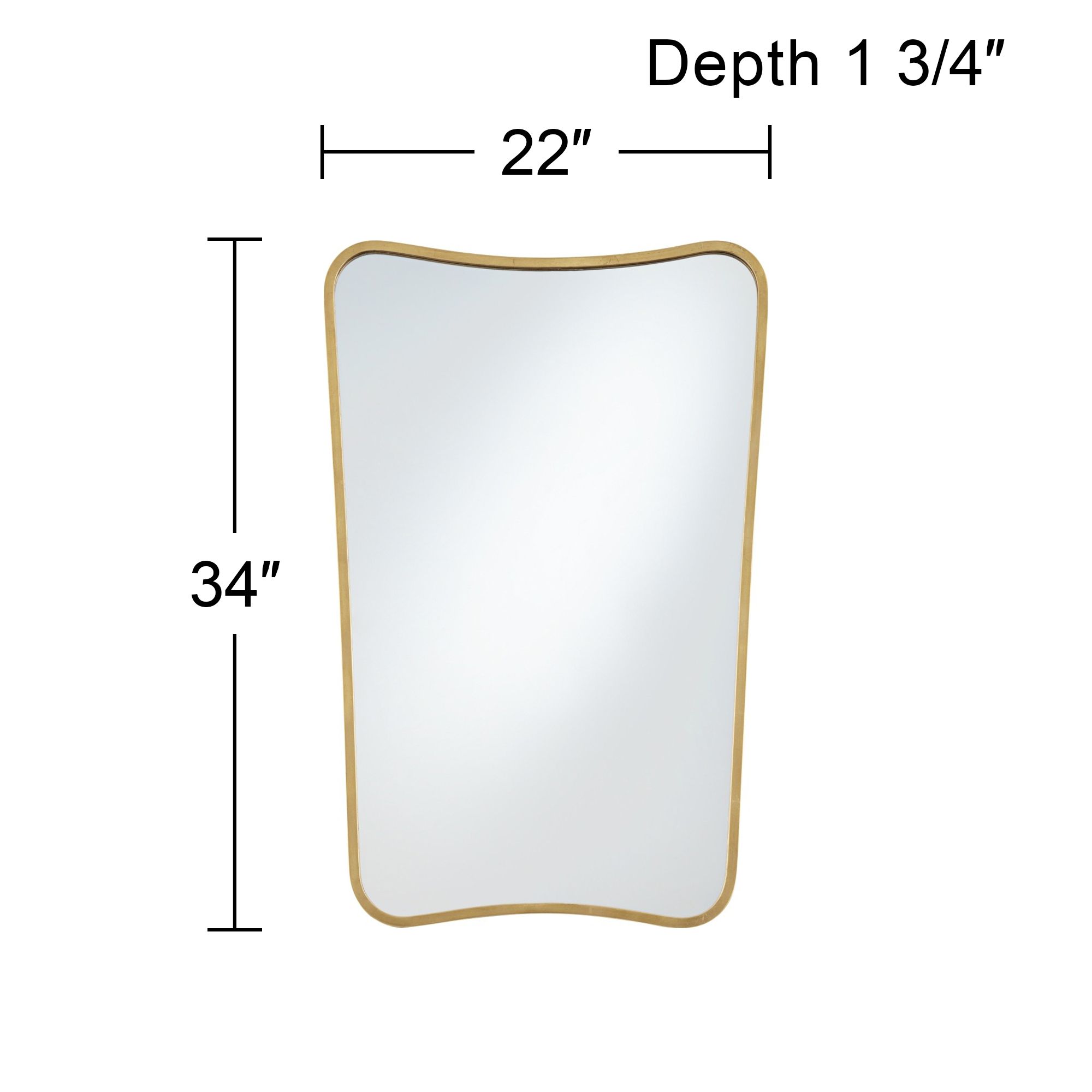 Uttermost Segundo Brass Metal 22" x 34" Wall Mirrors Set of 2 in scene