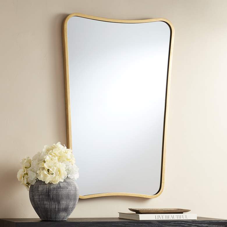 Image 7 Uttermost Segundo Metal Brass 22" x 34" Wall Mirror more views