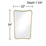 Uttermost Segundo Metal Brass 22" x 34" Wall Mirror in scene