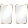 1_Uttermost Segundo Metal Brass 22" x 34" Wall Mirrors Set of 2