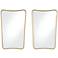 Uttermost Segundo Metal Brass 22" x 34" Wall Mirrors Set of 2