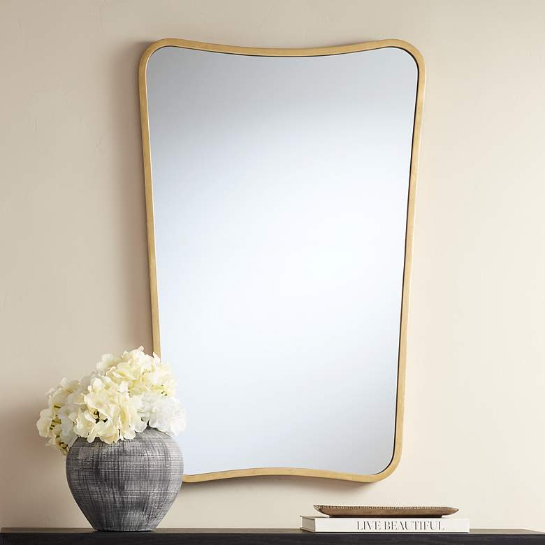 Image 7 Uttermost Segundo Metal Brass 22" x 34" Wall Mirrors Set of 2 more views