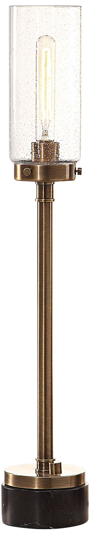Uttermost Selane Antique Brass Column Buffet Table Lamp