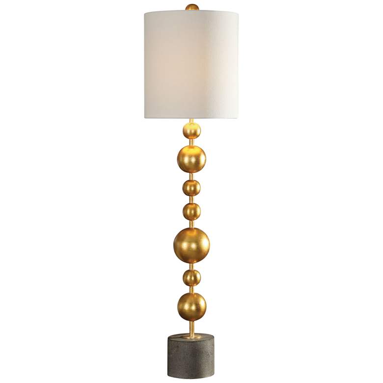 Image 2 Uttermost Selim 39 1/2" High Metallic Gold Stacked Spheres Buffet Lamp