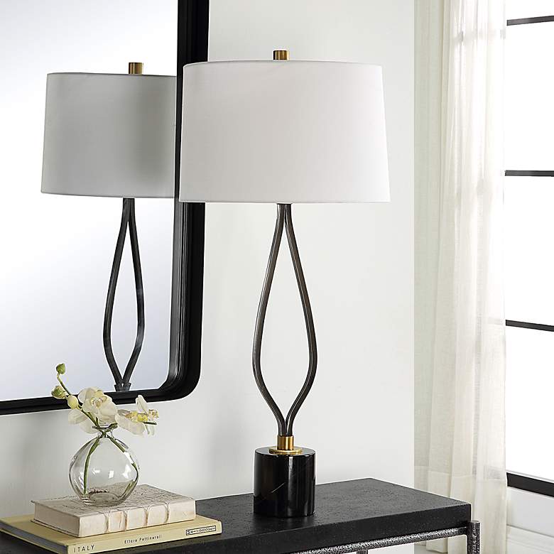 Image 3 Uttermost Separate Paths 36" High Modern Black Table Lamp more views