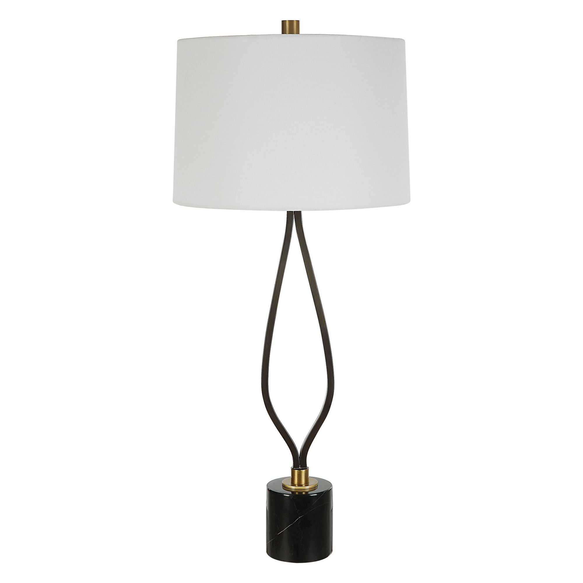 Image 4 Uttermost Separate Paths Rustic Black Table Lamp more views