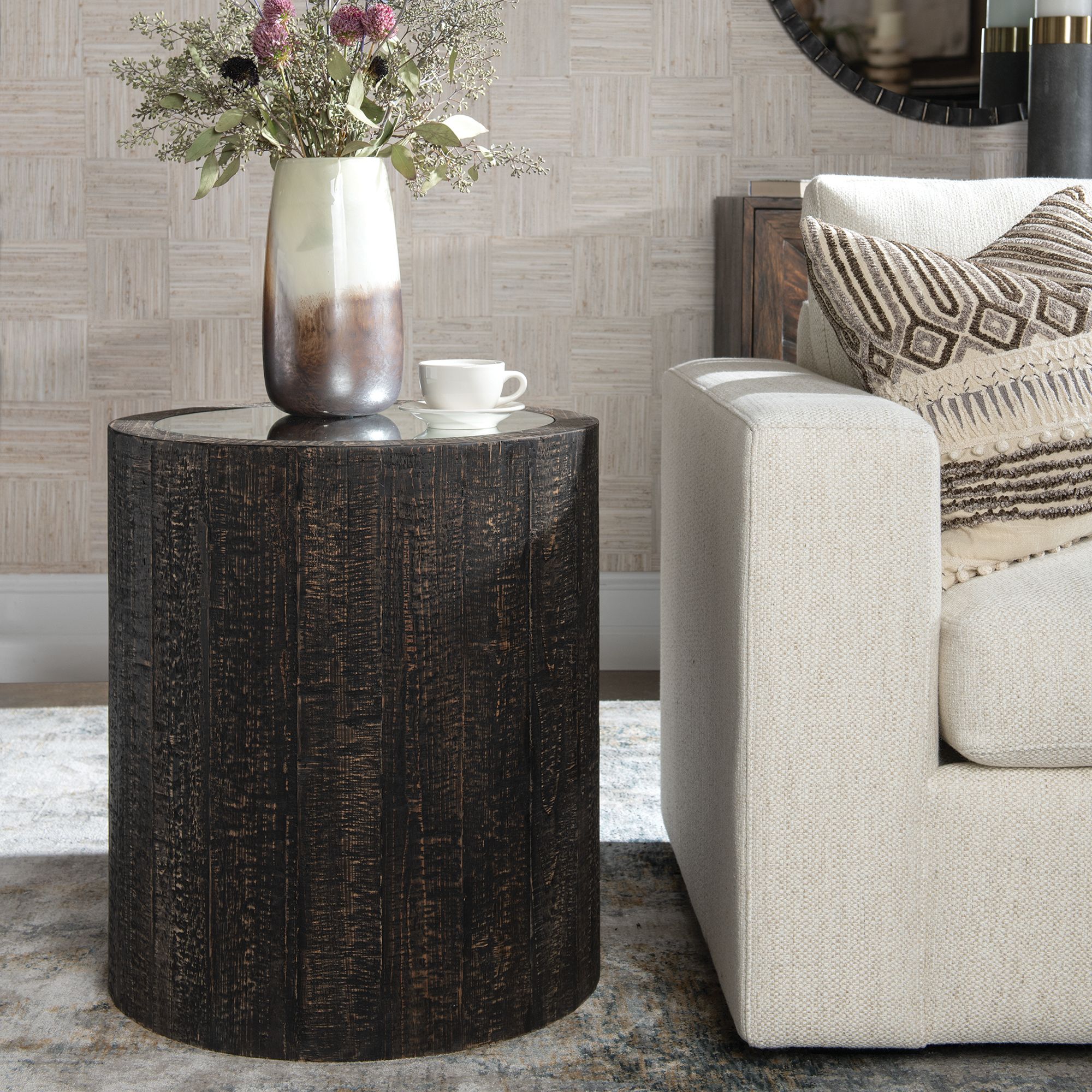 Image 4 Uttermost Sequoia 22" W x 25" H Dark Walnut Accent Table more views