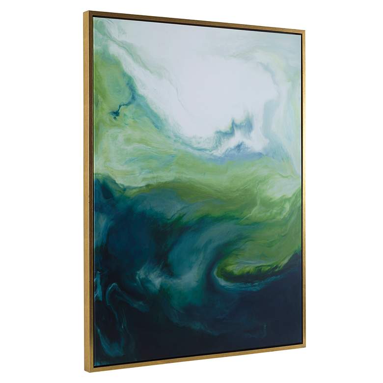 Image 4 Uttermost Serene 55 1/2" High Green Framed Canvas Wall Art more views