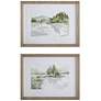 2_Uttermost Serene Lake 26" Wide 2-Piece Framed Wall Art Set
