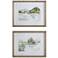 Uttermost Serene Lake 26" Wide 2-Piece Framed Wall Art Set