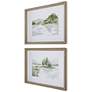 3_Uttermost Serene Lake 26" Wide 2-Piece Framed Wall Art Set more views
