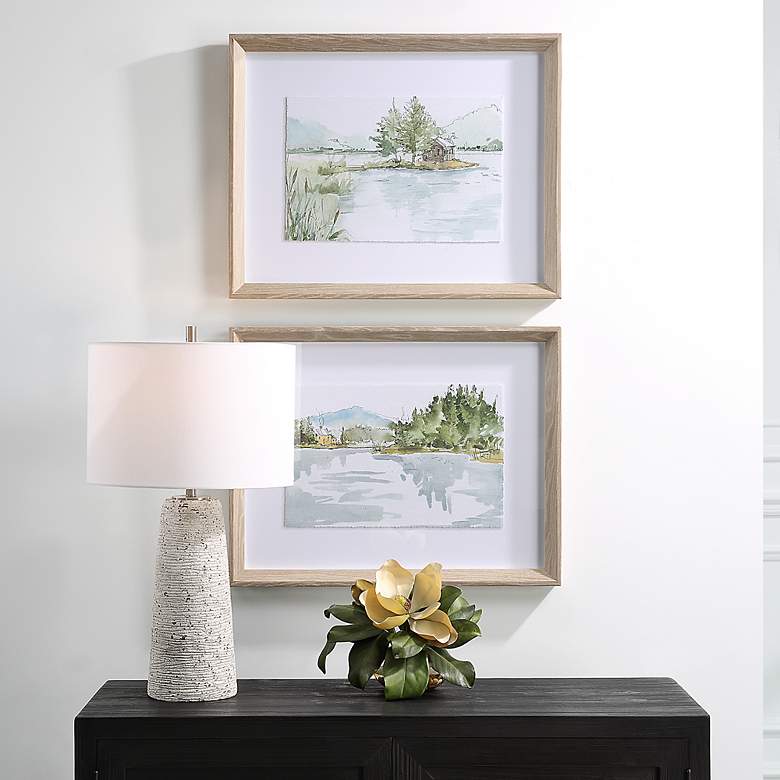 Image 6 Uttermost Serene Lake 26" Wide 2-Piece Framed Wall Art Set more views