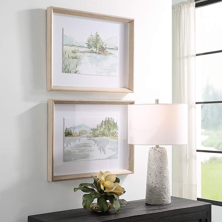 Image 7 Uttermost Serene Lake 26" Wide 2-Piece Framed Wall Art Set more views