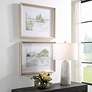 7_Uttermost Serene Lake 26" Wide 2-Piece Framed Wall Art Set more views