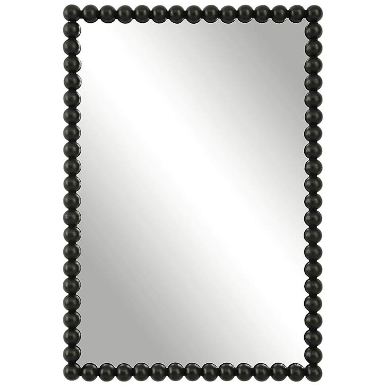 Image 3 Uttermost Serna 30" x 20.5" Black Metal Vanity Mirror