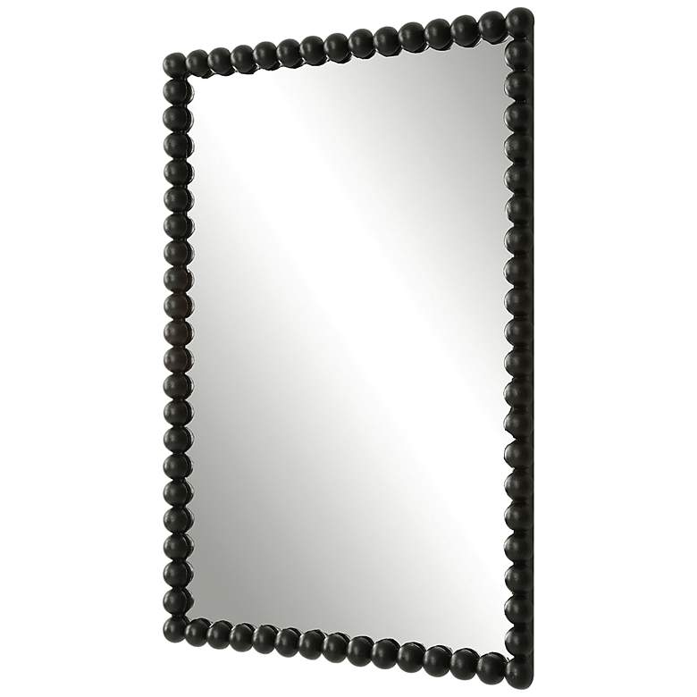 Image 5 Uttermost Serna 30 inch x 20.5 inch Black Metal Vanity Mirror more views