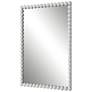 Uttermost Serna 30 x 20.5 Rectangular White Finish Dot Wall Mirror in scene