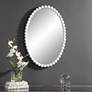 2_Uttermost Serna Matte 20" x 30" White Beaded Oval Wall Mirror