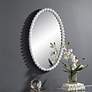 4_Uttermost Serna Matte 20" x 30" White Beaded Oval Wall Mirror more views