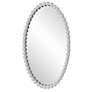 5_Uttermost Serna Matte 20" x 30" White Beaded Oval Wall Mirror more views
