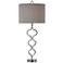 Uttermost Serpico Double-Serpentine Polished Nickel Table Lamp