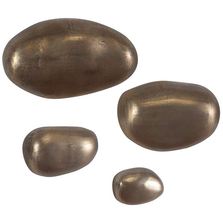 Image 2 Uttermost Set in Stone Indoor-Outdoor Brass 3-Piece Aluminum Wall Decor more views