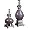 Uttermost Set of 2 Charoite Purple Glass Bottles