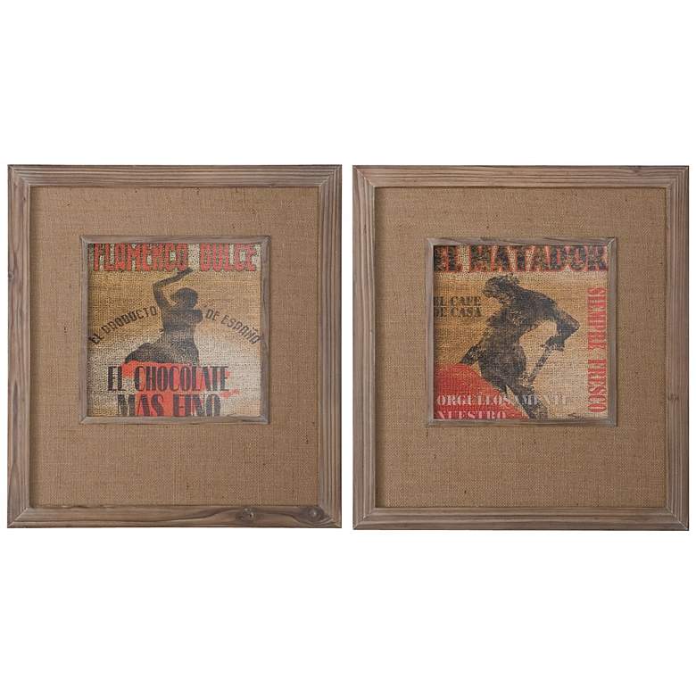 Image 1 Uttermost Set of 2 Matador/Flamenco 24 inchH Wall Art Prints