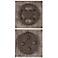 Uttermost Set of 2 Rustic Gears 17" Square Wall Art
