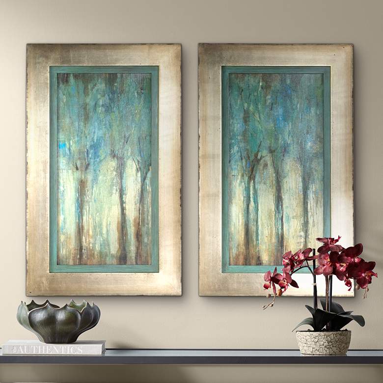 Image 1 Uttermost Set of 2 Whispering Wind 35" Wall Art Prints