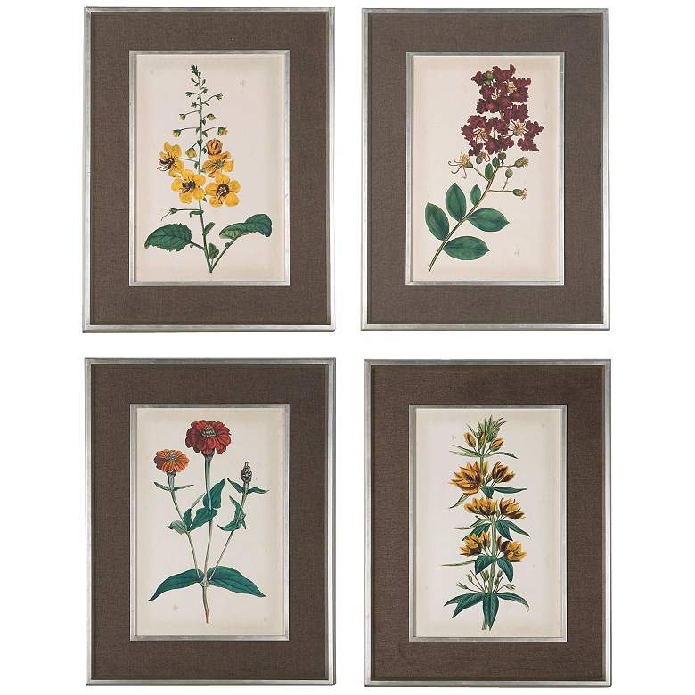 Image 1 Uttermost Set of 4 Floral Varieties 34 inchHigh Wall Art Prints