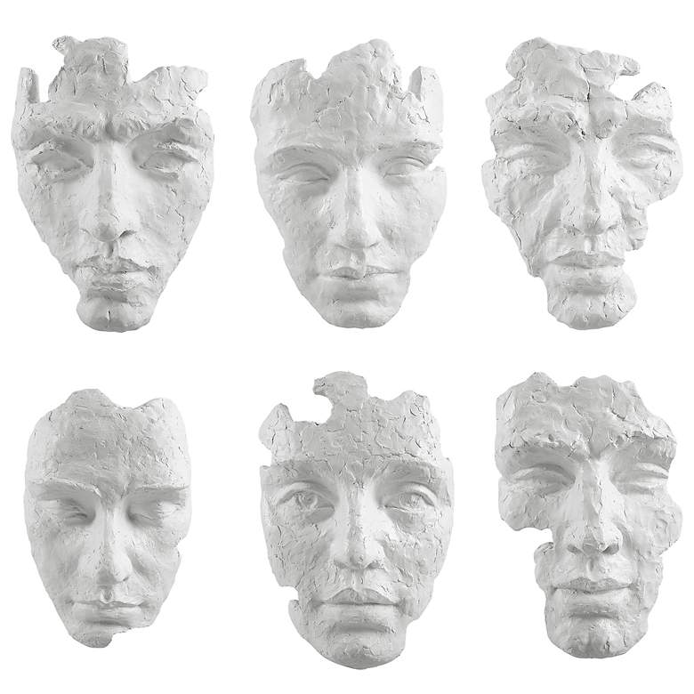 Image 2 Uttermost Set of 6 Self-Portrait White Wall Decor