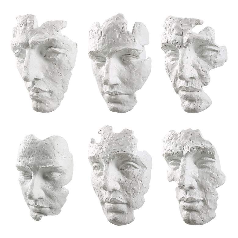 Image 4 Uttermost Set of 6 Self-Portrait White Wall Decor more views