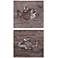 Uttermost Set of Two Fresh Fish 20" High Wood Wall Art