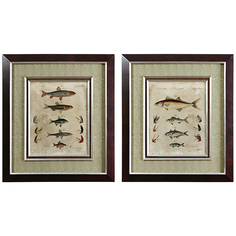 Image 1 Uttermost Set of Two Pisces Composition Framed Wall Art