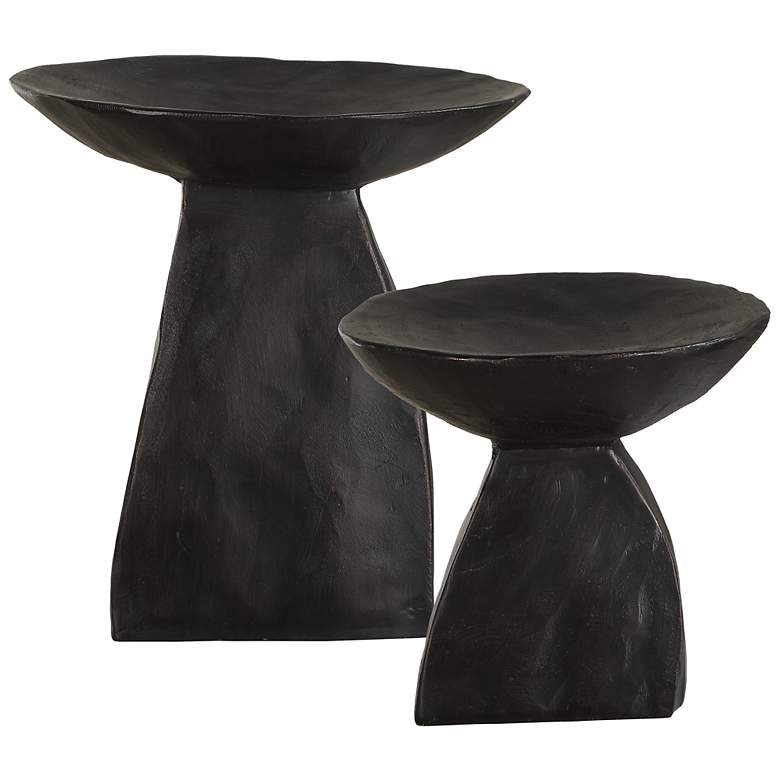 Image 4 Uttermost Shadow Pedestal Matte Dark Brown 2-Piece Bowls more views