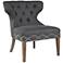 Uttermost Shafira Charcoal Upholstered Armless Accent Chair