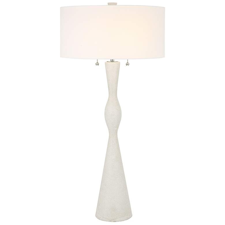 Image 1 Uttermost Sharma 38 1/2 inch Modern Ivory Stone Table Lamp