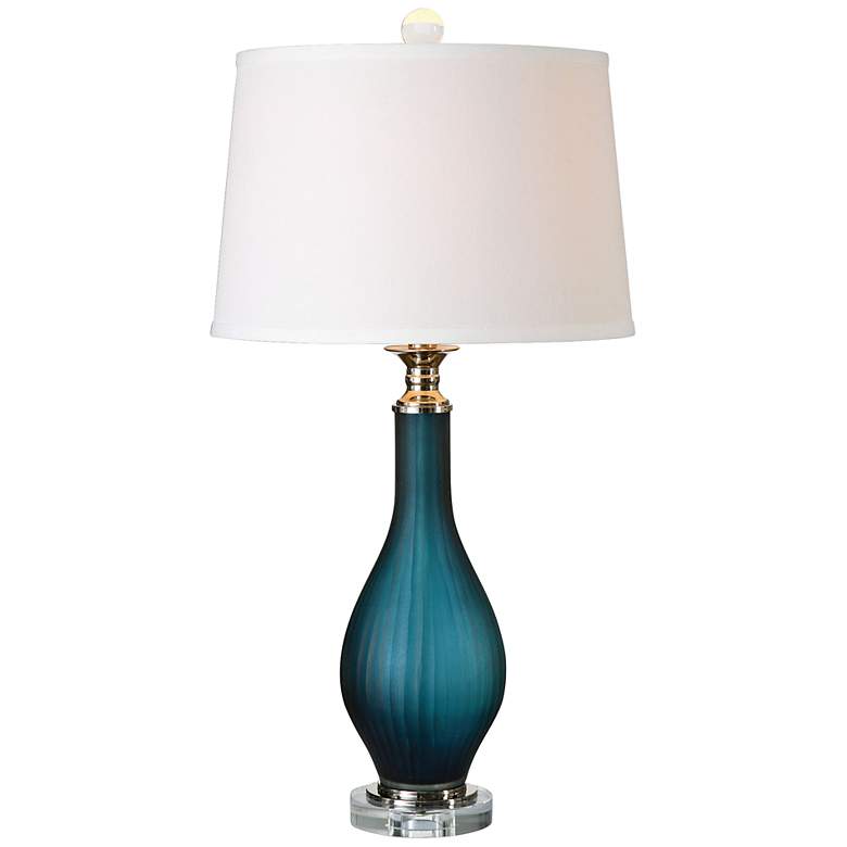 Image 1 Uttermost Shavano Frost Midnight Blue Table Lamp
